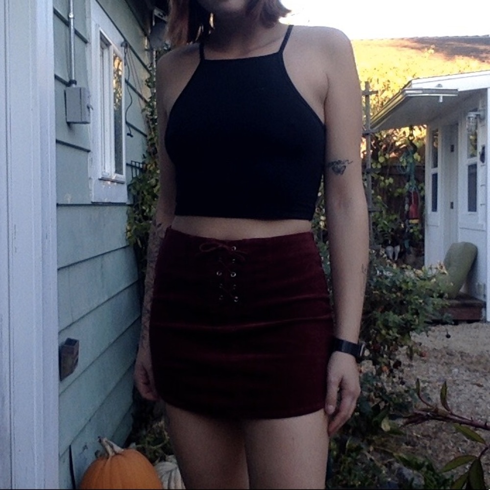 Red Corduroy Skirt ❤️🌹